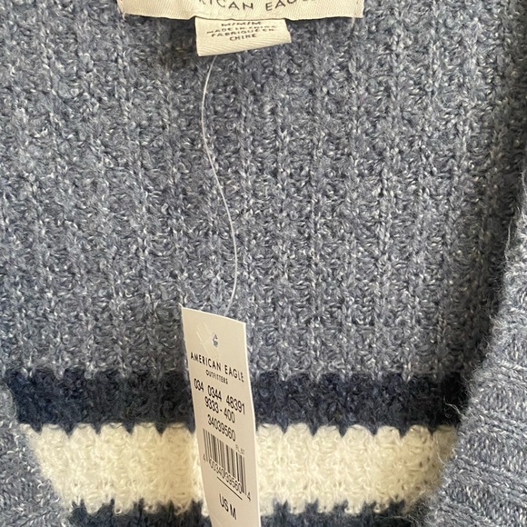 American Eagle tunic v neck striped sweater Sz M - Picture 3 of 5
